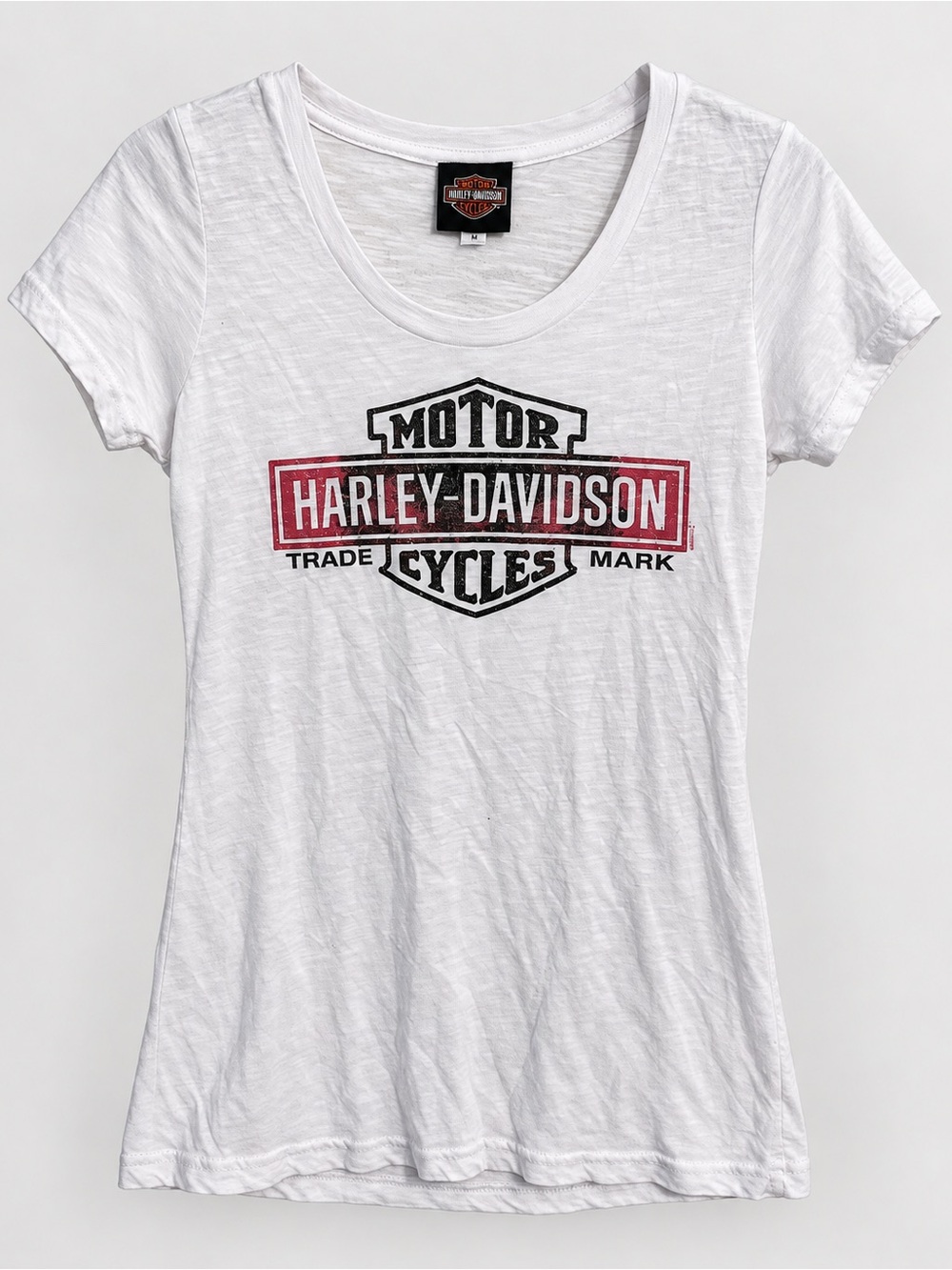 Harley-Davidson Women’s White Burnout Graphic Tee Size M St. Petersburg FL Biker